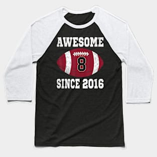 8Th Birthday Football Player 8 Years Old Baseball T-Shirt